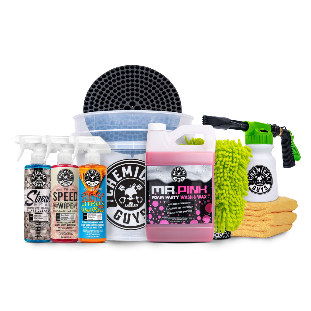 Mr. Pink Foam Party Car Wash Deluxe Kit with Foam Gun